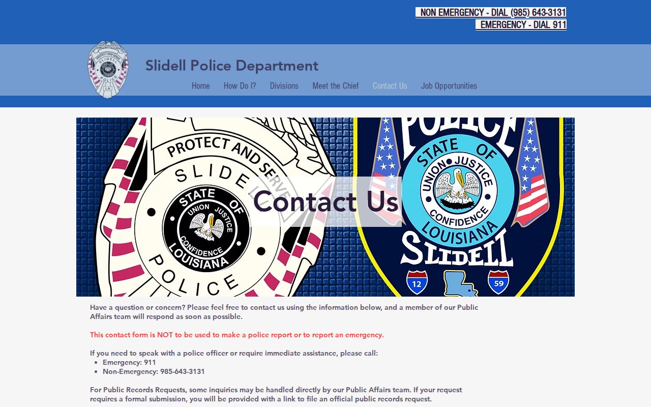 St. Tammany Parish arrest history Slidell Police request route