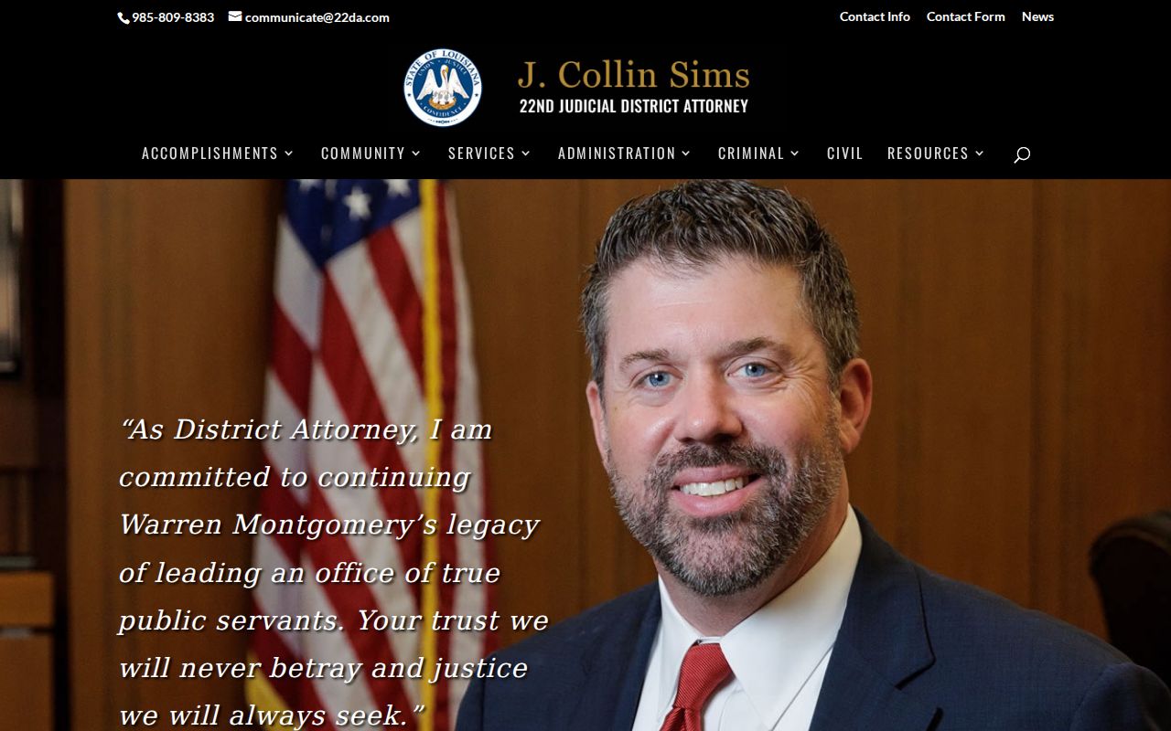 St. Tammany Parish criminal history and 22nd Judicial District Attorney contacts